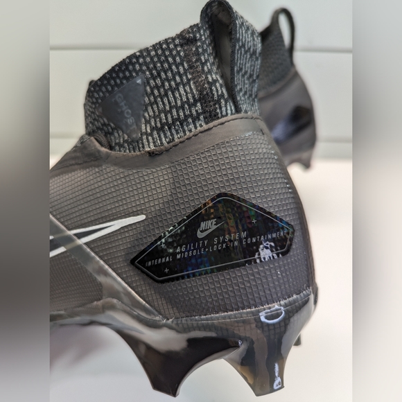 Nike Alpha Menace Elite 3 Black White CT6648-010 Football cleats size Men's 7 - Picture 4 of 10